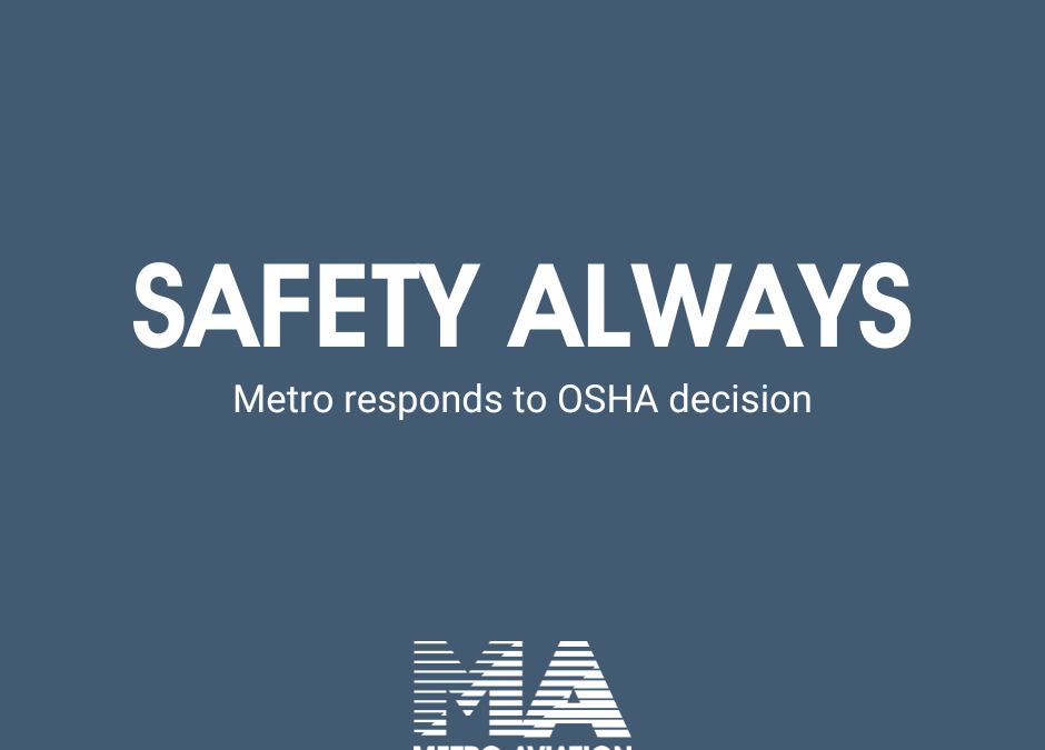 Metro Responds to OSHA Decision